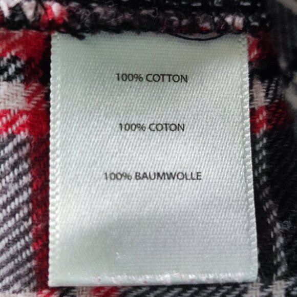 Ranch Tough casual button down shirt men's size 3XL reg. red grey plaid flannel - Picture 7 of 10